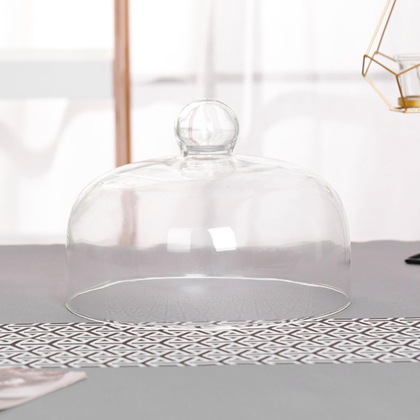 Yardwe Cubierta De Cúpula Para Tartas Cubierta De Cristal Para Exhibición De Tartas Con Asa Cubierta Transparente Para Platos De Comida Y Aperitivos Para Postres De Tartas (9 Pulgadas)