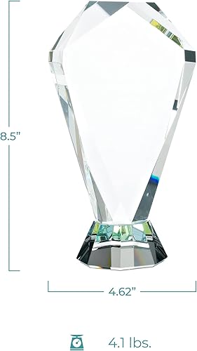 Miniatura 3 de Trofeo grabado personalizado  Cristal en forma de prisma  Premio para empleados  Viene en caja de regalo