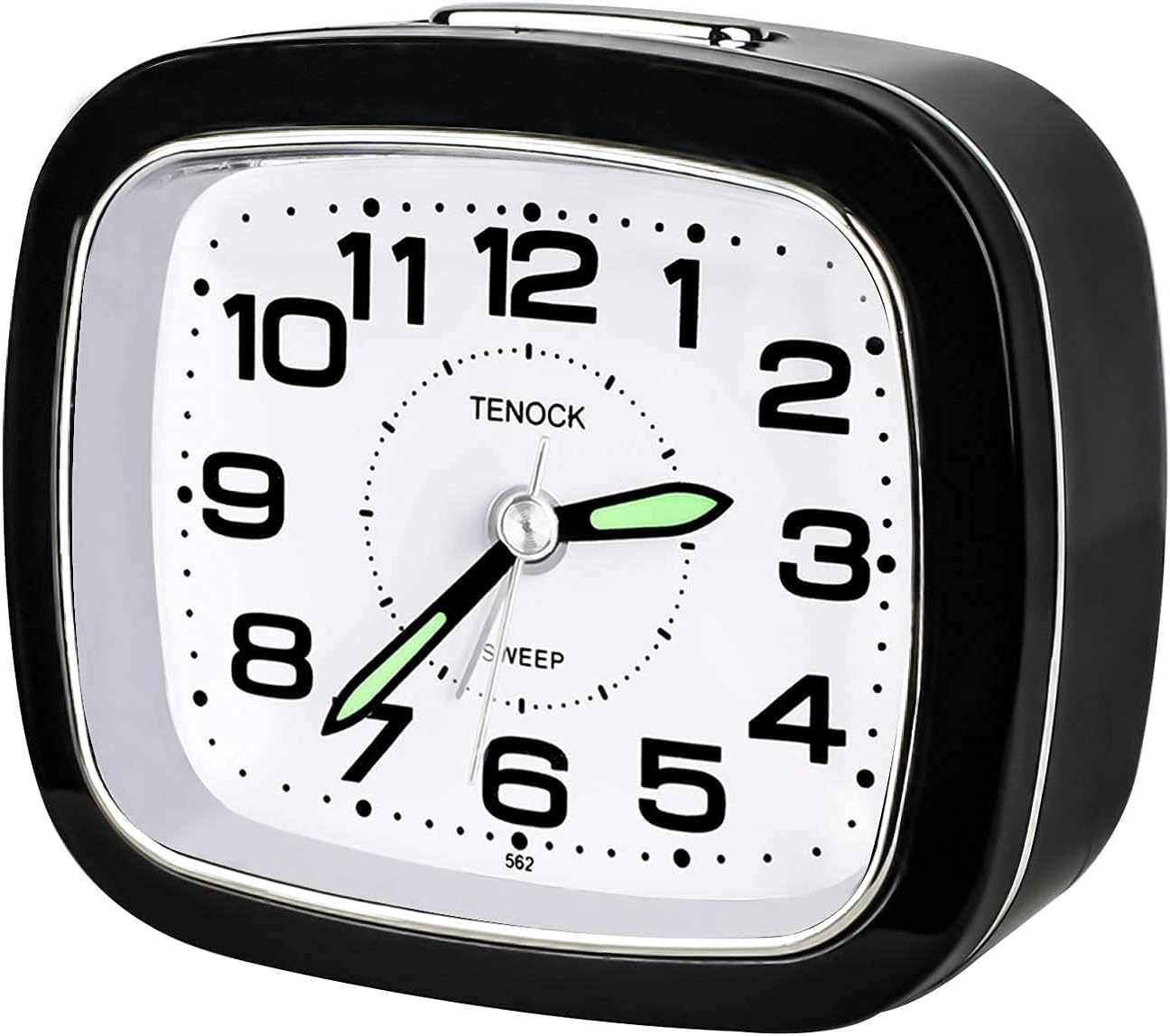 Alarm Clock Analogue, No Ticking Silent Travel Alarm Clock Bedside with