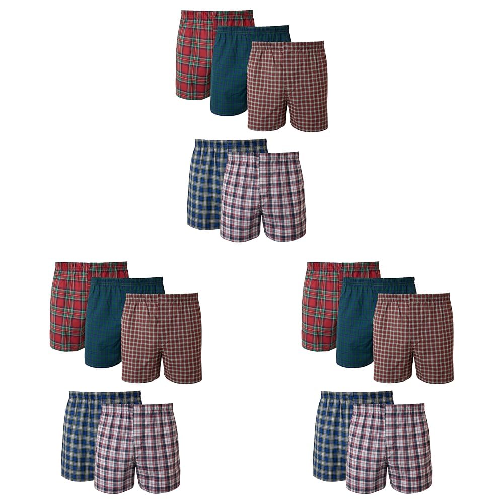 Hanes Men's Underwear Boxers Pack, Cool &amp; Breathable Cotton Underwear, Moisture-Wicking Boxers for Men