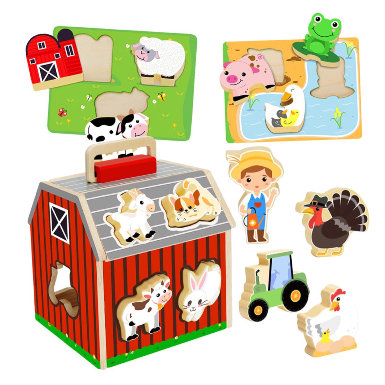 Juguete Rompecabezas de Madera Montessori para Niños, 1 Juego