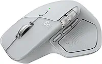 Mouse sem fio Logitech MX Master 4 com o Desempenho avançado e a Sensação tátil do Haptic feedback, Design ergonômico, Rolagem ultra rápida, Conexão USB-C ou Bluetooth, Windows, macOS - Cinza Claro