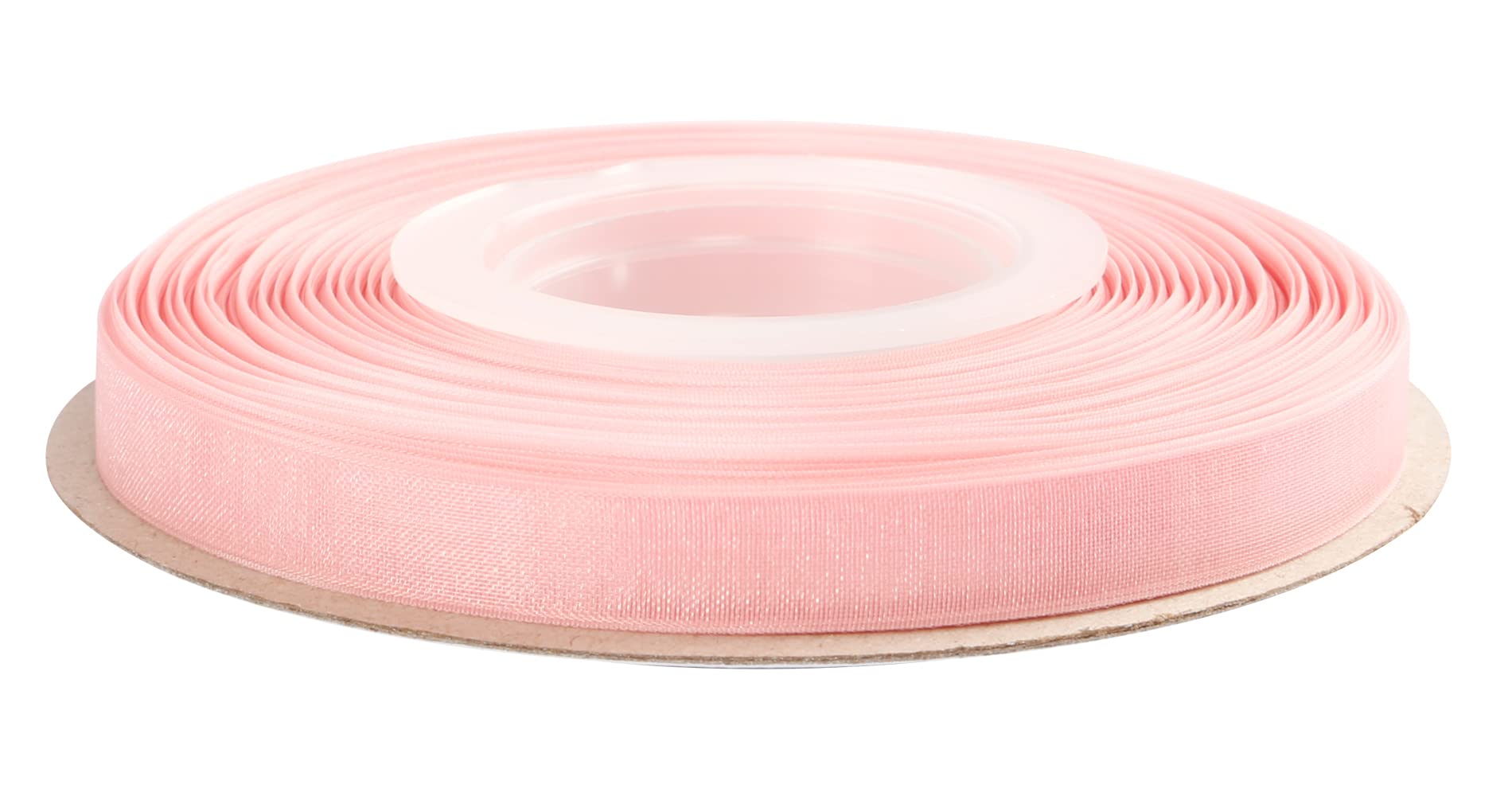 Joycrosso 9mm Pink Shimmer Sheer Organza Ribbon Sheer Chiffon Ribbon 45 Meters-Roll Multiple Colors Available for Gift Wrapping Wedding Events Christmas Décor