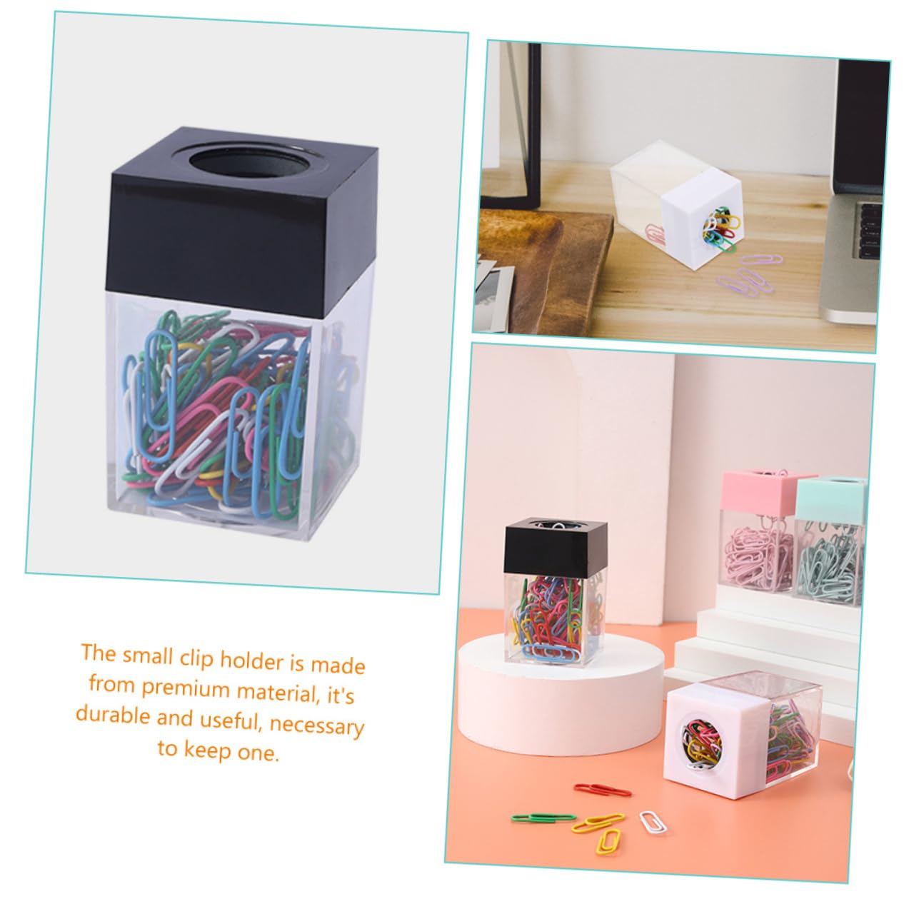 Lurrose 8 Pz secchio di spilli graffetta per fogli contenitore magnetico per graffette organizzatori scrivania organizzatore scrivania ufficio clip custodia per graffette porta graffette
