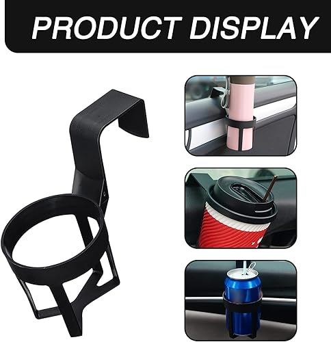 Miniatura 5 de 2 soportes para tazas de automóvil, soporte estable para colgar bebidas a prueba de golpes y derrames, estante portátil de almacenamiento simple