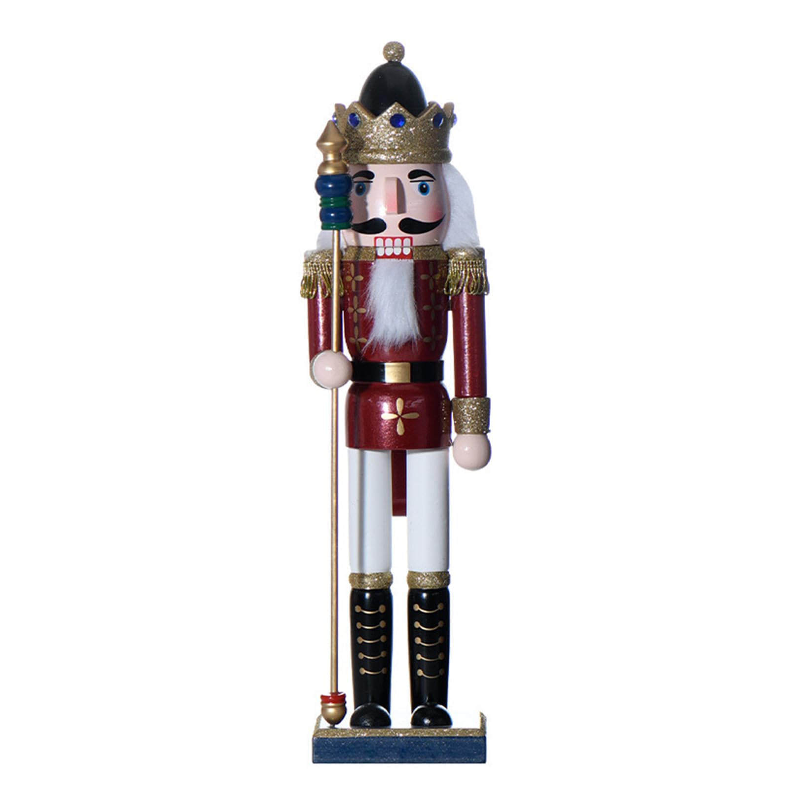 Buxuaaaa Wood Nutcrackers Soldier Ornament Delicate Christmas Decorative Pieces for Holiday Homes Embellishment Christmas Nutcrackers