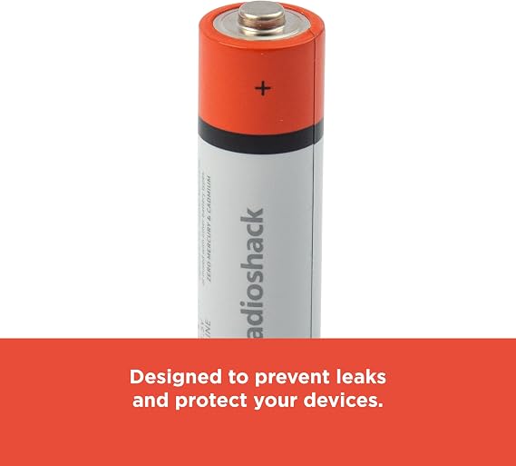 RadioShack 24 Count Alkaline Mixed Battery Pack 12 AA 12 AAA with Reusable Plastic Case