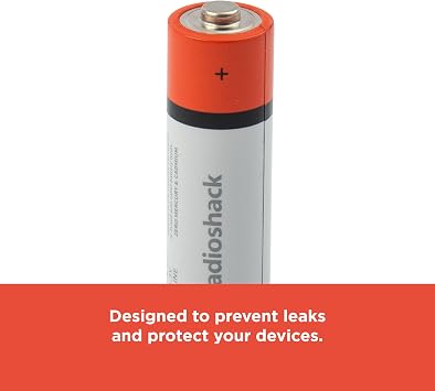 RadioShack 24 Count Alkaline Mixed Battery Pack 12 AA 12 AAA with Reusable Plastic Case