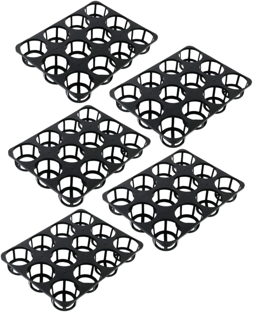 BESPORTBLE 5pcs Nursery Pot Brackets for Plant Germination Sturdy Round Holders for Pots Lightweight and Space-Saving Planting Tray Racks