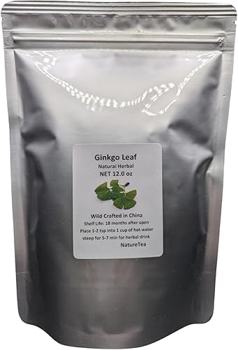 Hoja de ginkgo  Hoja suelta de ginkgo biloba premium 100% de la naturaleza (01 oz)