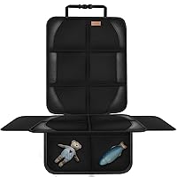 Vista 8 de Fundas protectoras de asiento de automóvil para niños, 600D, impermeable, antideslizante, con bolsillos de almacenamiento, protectores de cojín
