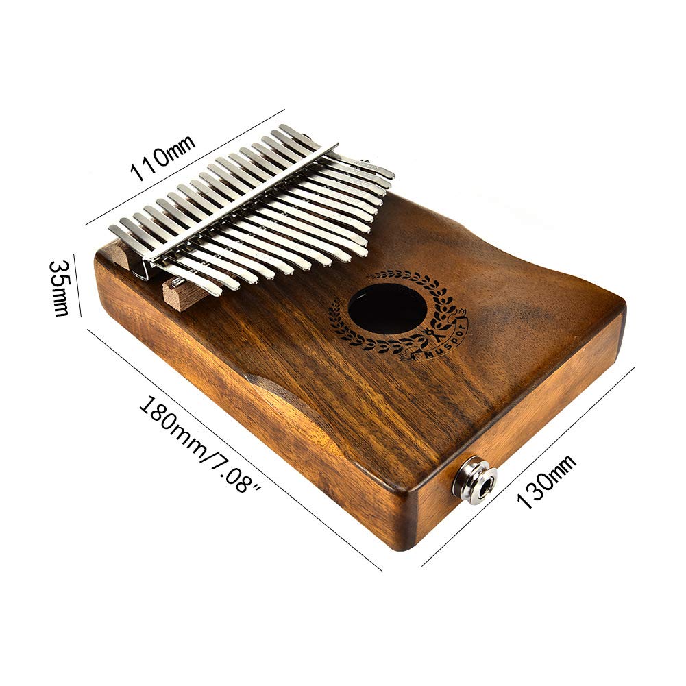 YXSH 17 Tasti con Design Curvo per Il Resto della Mano Pianoforte Portatile con Dita in Mogano con Libro di Spartiti E Martello per Melodie, Regalo per Bambini Adulti Principianti Professionisti