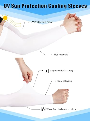 Miniatura 3 de 10 pares de mangas de sol refrescantes para hombres y mujeres con protección ultravioleta