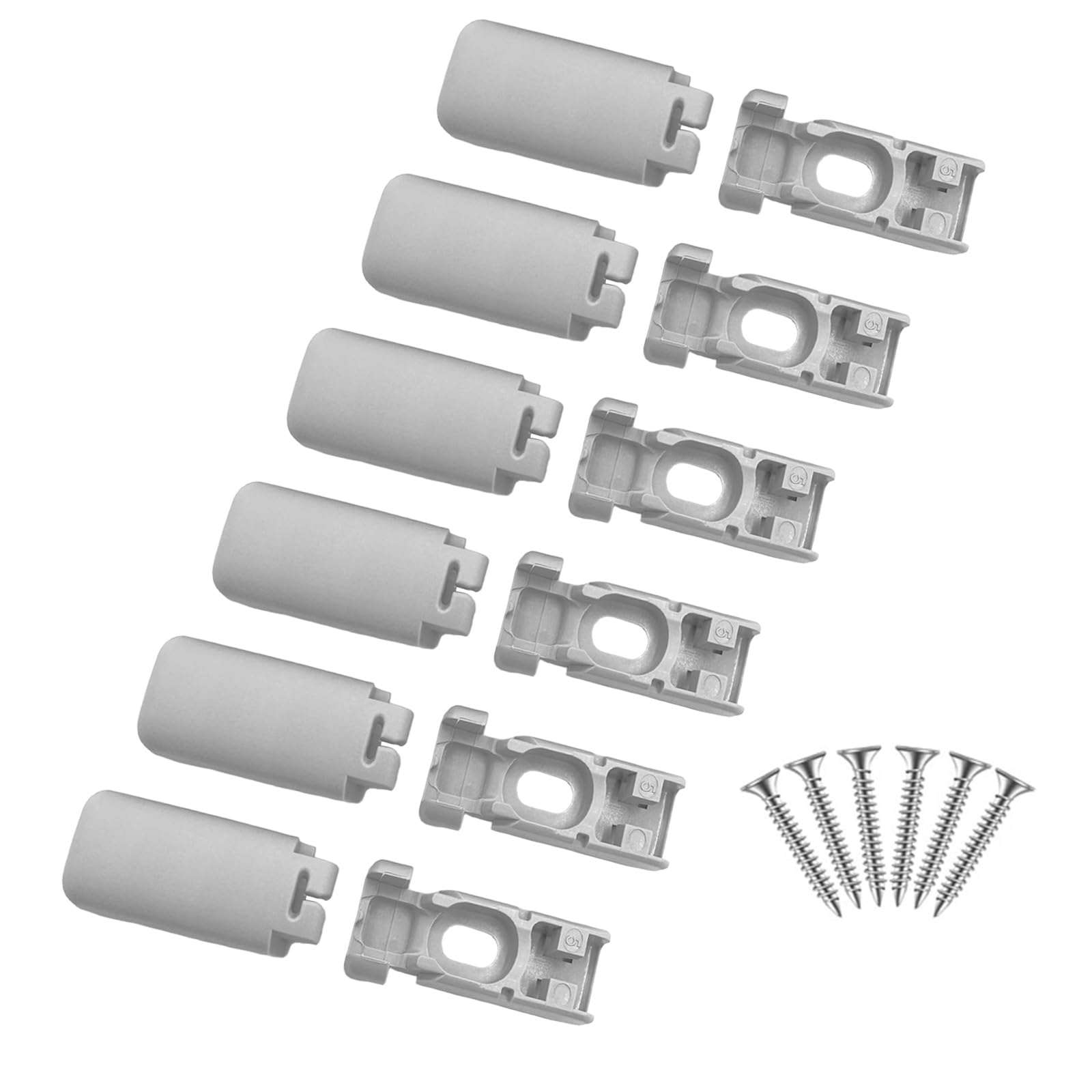 Zeizafa 6Pieces Blind Base Clamping Brackets Tension Shoes with Screws Set for Secure Window Shade Easy Installation