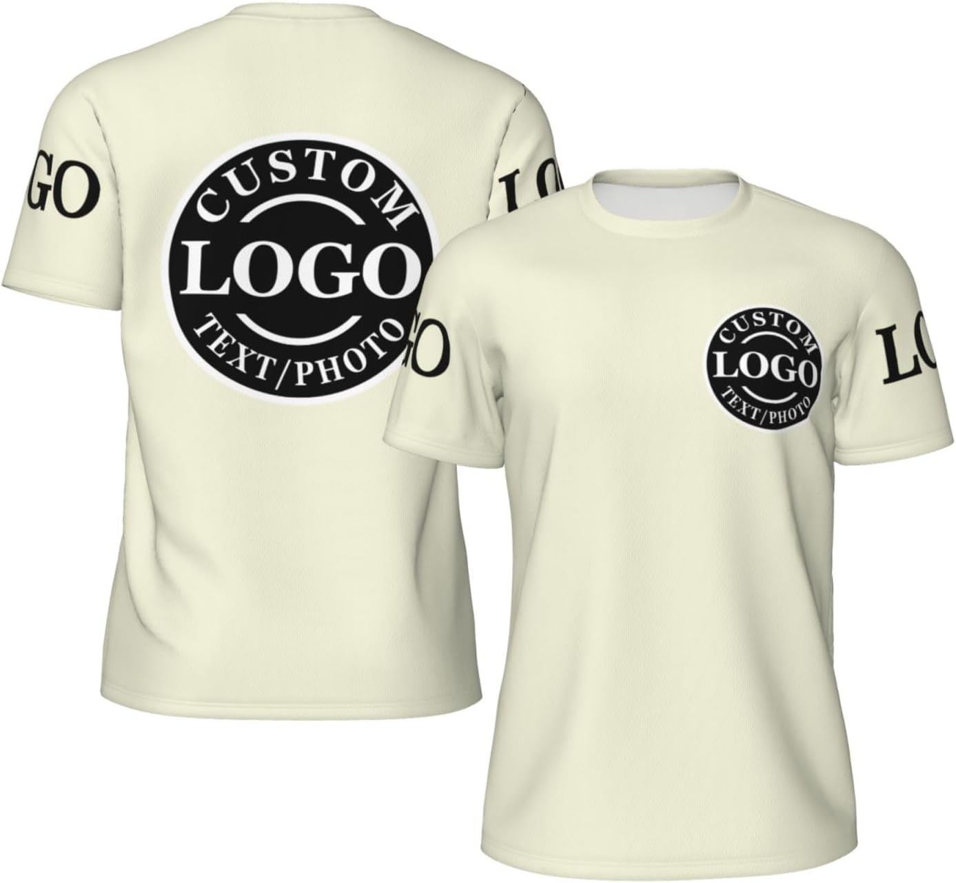 Custom T Shirts for Men Custom Tshirts Design with Text Logo Image Personalized Tshirt Customized T Shirt Front Back