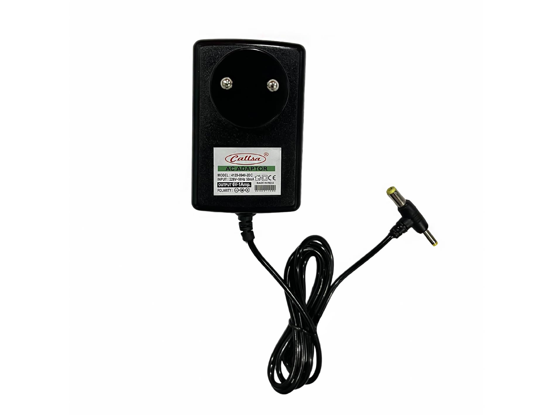 Callsa 6volt 1Amp DC Fan Charger, Power Adapter, Power Supply, SMPS Many More Appliances Up to (Input : 220V-50Hz 50mA Output 6 Volt 1 Amp) Black (B0C9PGGQG4) Amazon Price History, Amazon Price Tracker