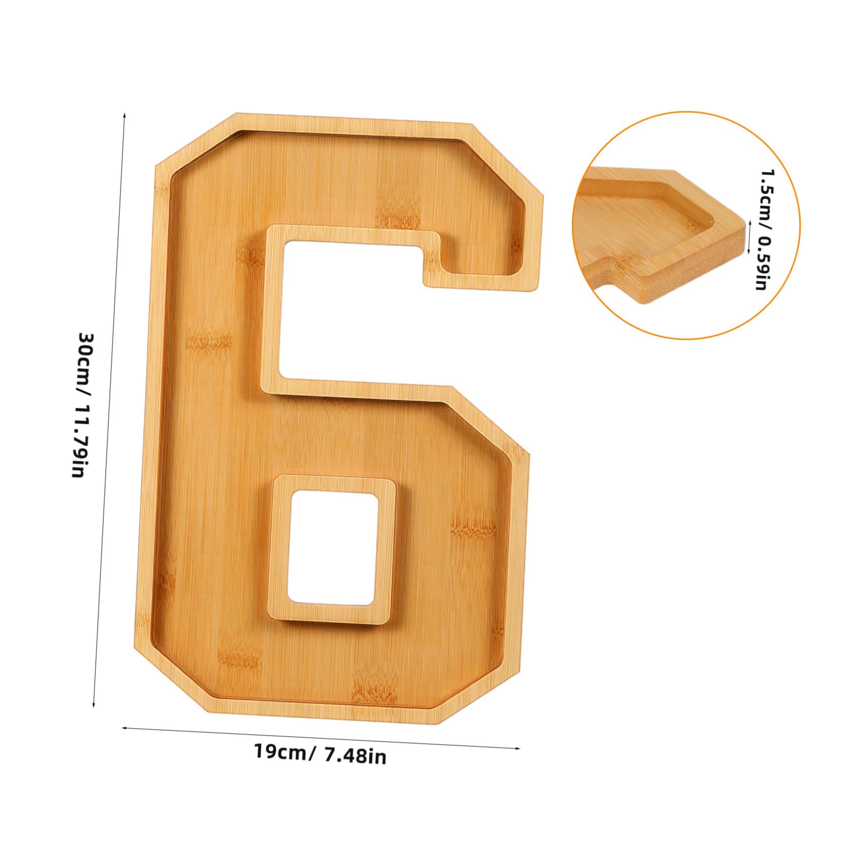 Set 1 Pezzo Vassoio in Legno Numero 2026 per Aperitivo Scomparti Multipli Design Raffinato per Frutta e Formaggi per Feste e Incontri di Famiglia