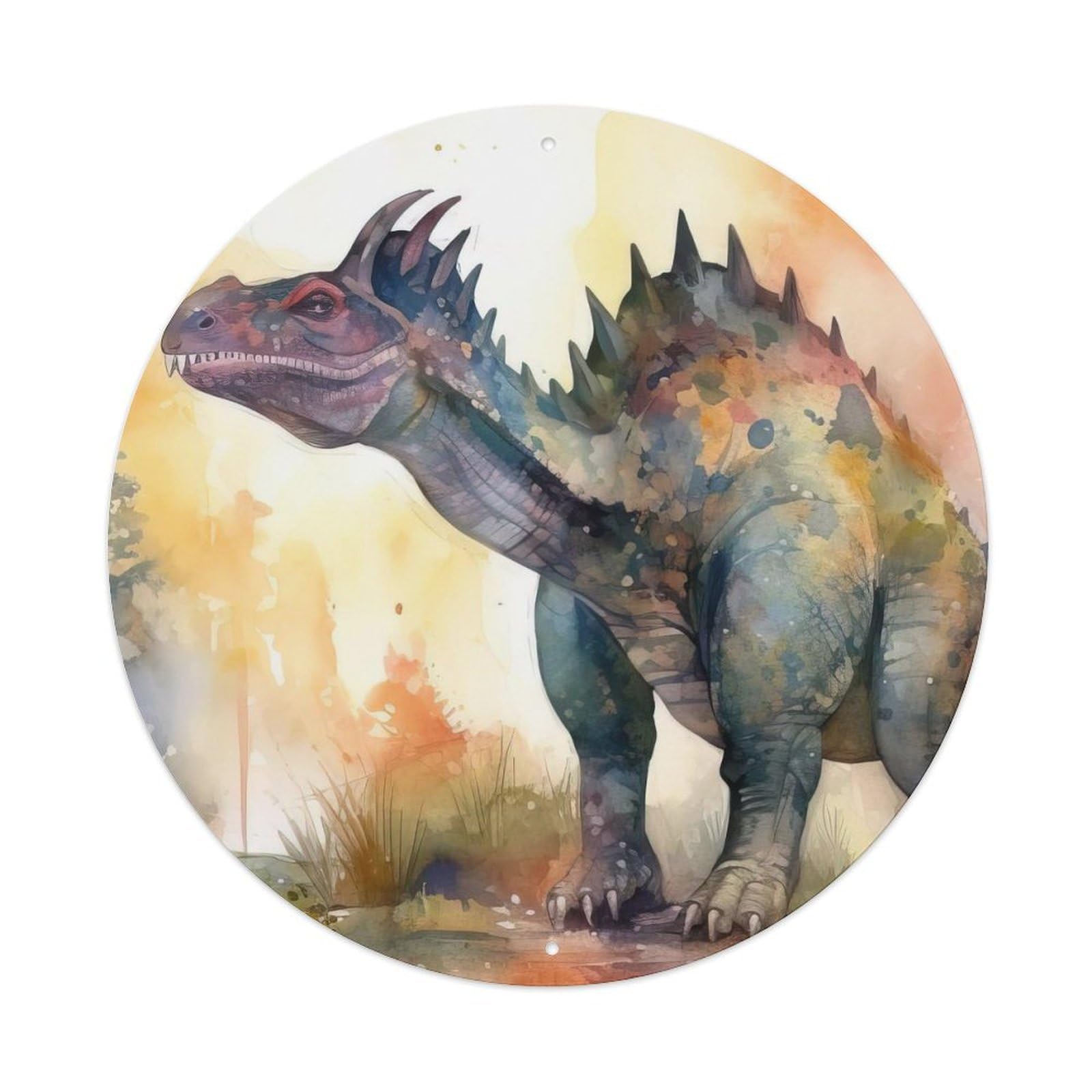 Dinosaur Armor Plating Extinct Animals Metal Tin Sign