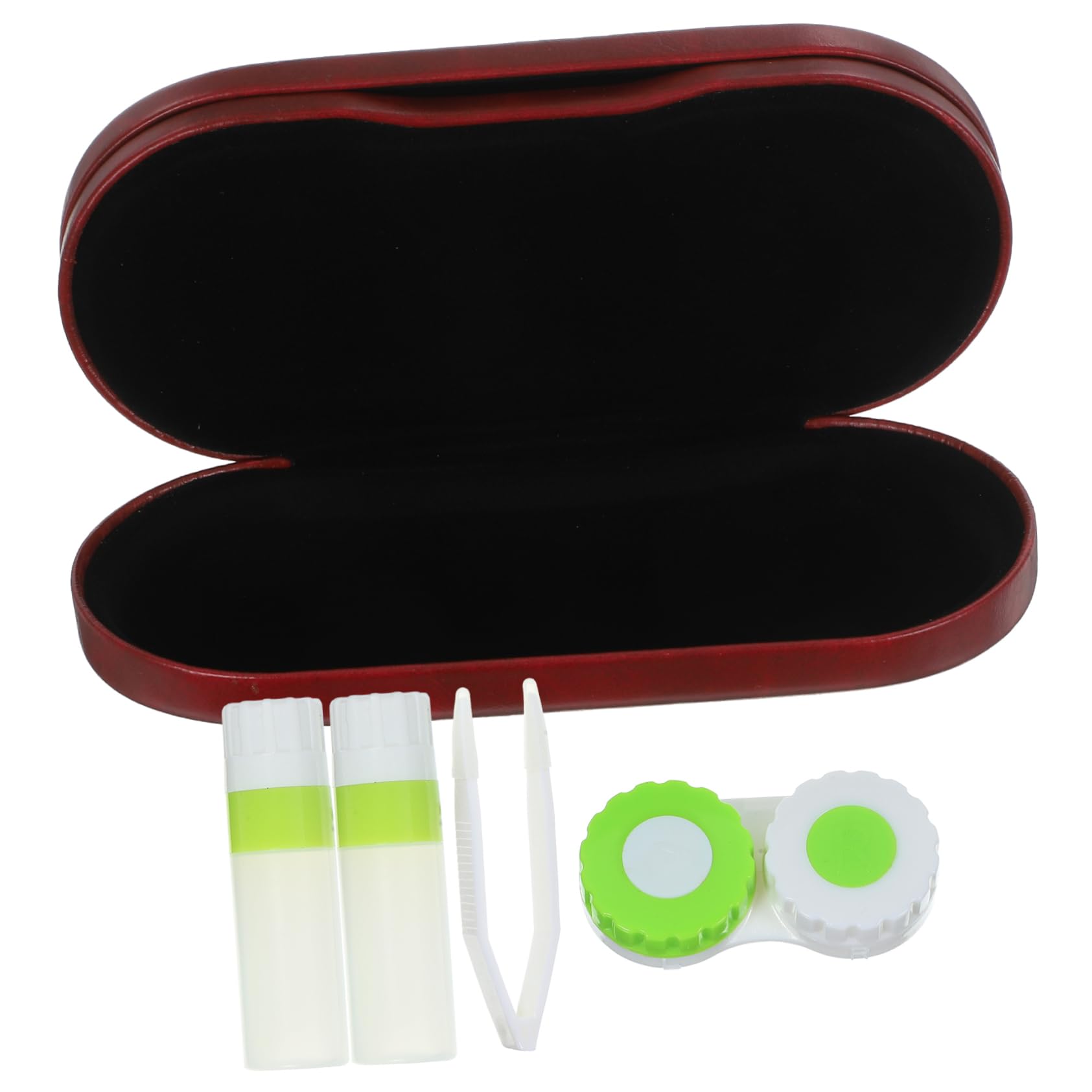 SHERCHPRY 5 Set custodia per gli occhiali organizer per il trasporto degli occhiali Astuccio contenitore per occhiali custodia per occhiali porta occhiali Porta dell'occhio vello fine rosso