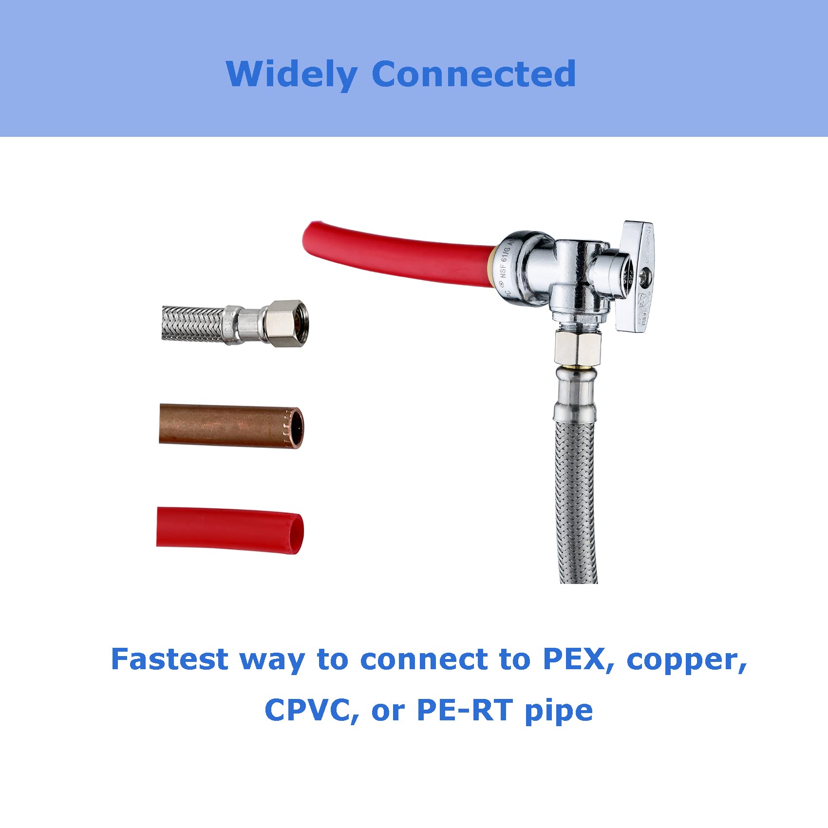 Válvula De Parada En ángulo 1/2"x3/4" AERZETIX - Latón Niquelado, Con Roseta Y Junta PTFE, Para Lavabo, Baño Y Cocina