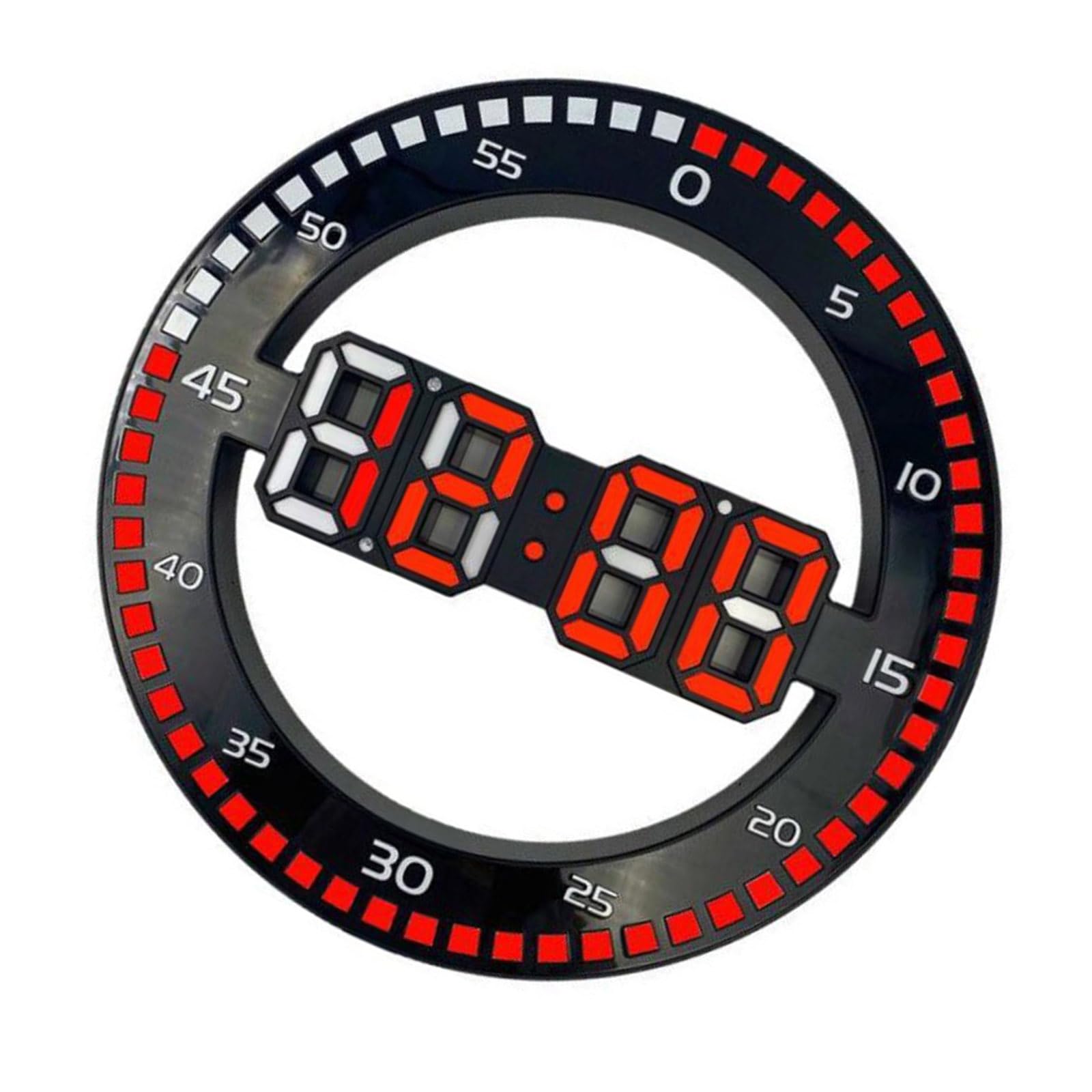 Msioytog Modern Digital Wall Clock with Large Number and Second Counter LED Display for Easy Reading in Any Room Digital Clock with Jump Second Movement