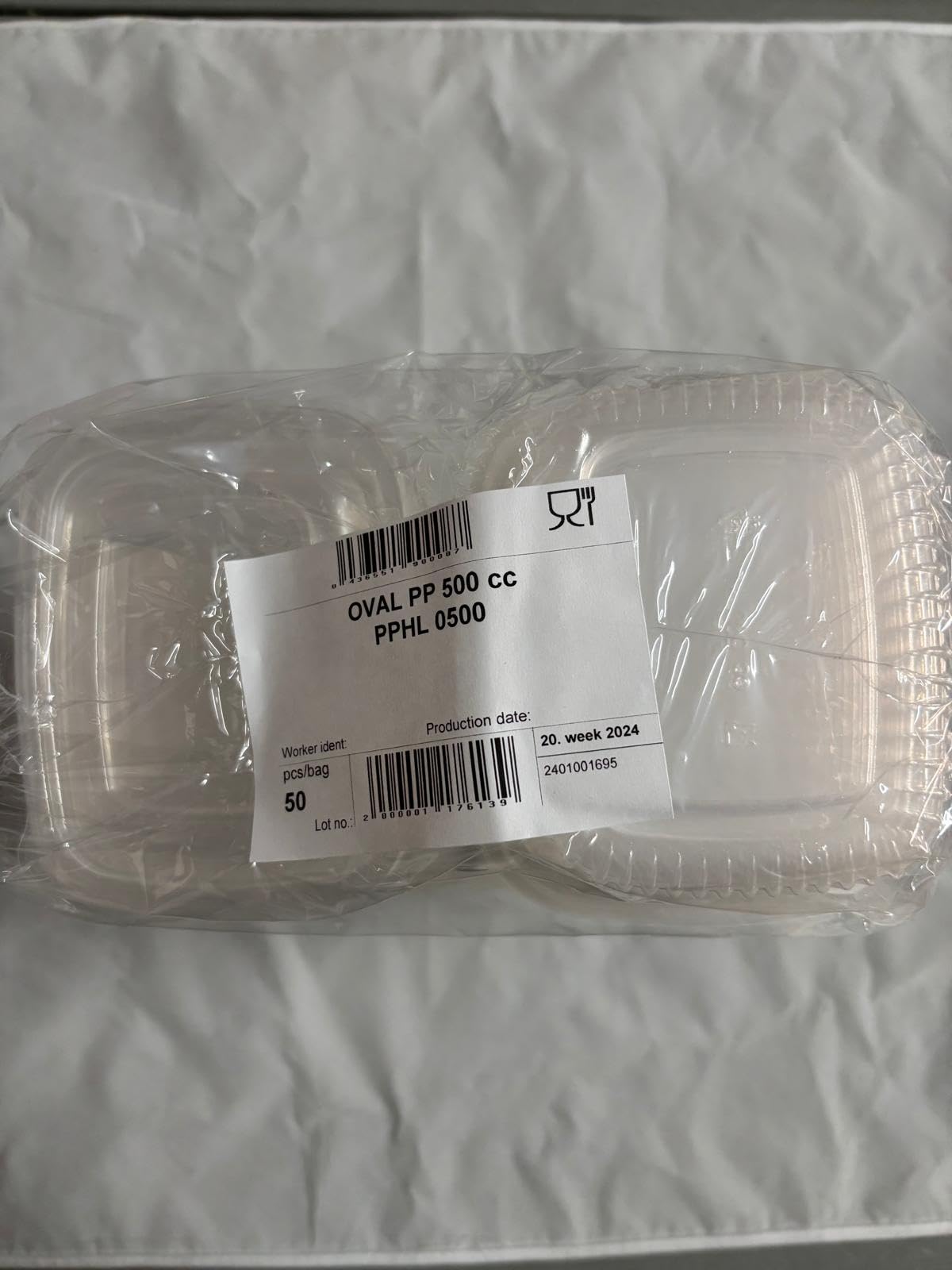 ACESA - Pack Envases Desechables para Alimentos Ecologico PP - Tupper Plastico Desechable y Reutilizable - Tarrinas de Plastico con Tapa Reciclables - Envases de Plastico para Alimentos (600, 500ml)