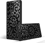 Boîtier magnétique pour Samsung Galaxy S26 Ultra [Compatible avec MagSafe] Leopard noir cas pour les femmes filles doux TPU Bumper dur PC Couverture anti-choc antidérapante de protection arrière A4
