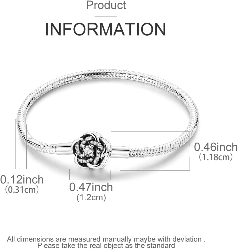 925 Sterling Silver Charms Bracelet for Women Love Heart Summer Ocean Iconic Moments Snake Chain Bracelet with Charm 5A Cubic Zirconia for Mother Daughter - Image 4