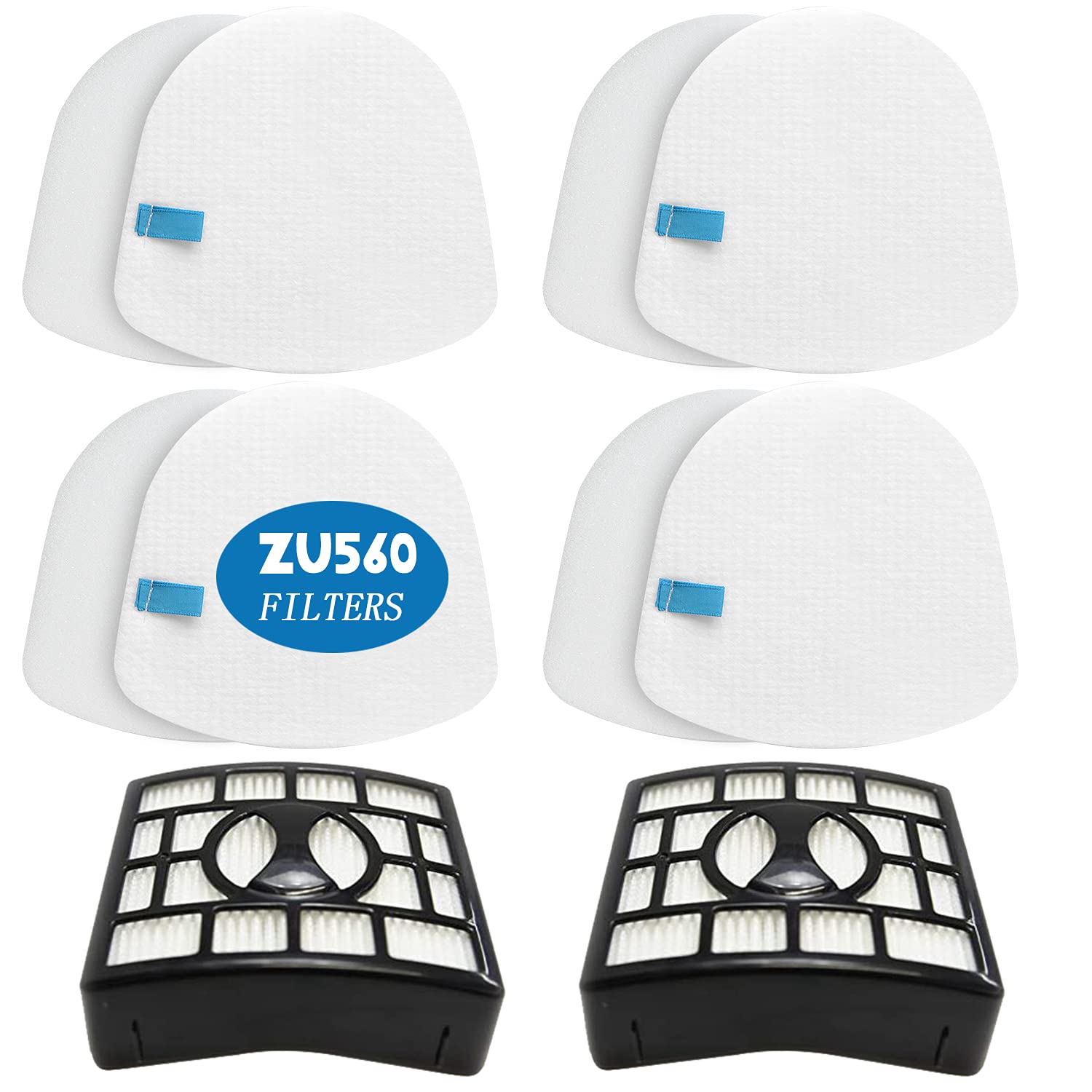 LaukowindVacuum Replacement Filter Kit Compatible for Shark Navigator Lift-Away Speed Upright Vacuum UV650, ZU560, ZU560C, ZU561, ZU562, ZU572. Part # XHEPA560 & XFFK560