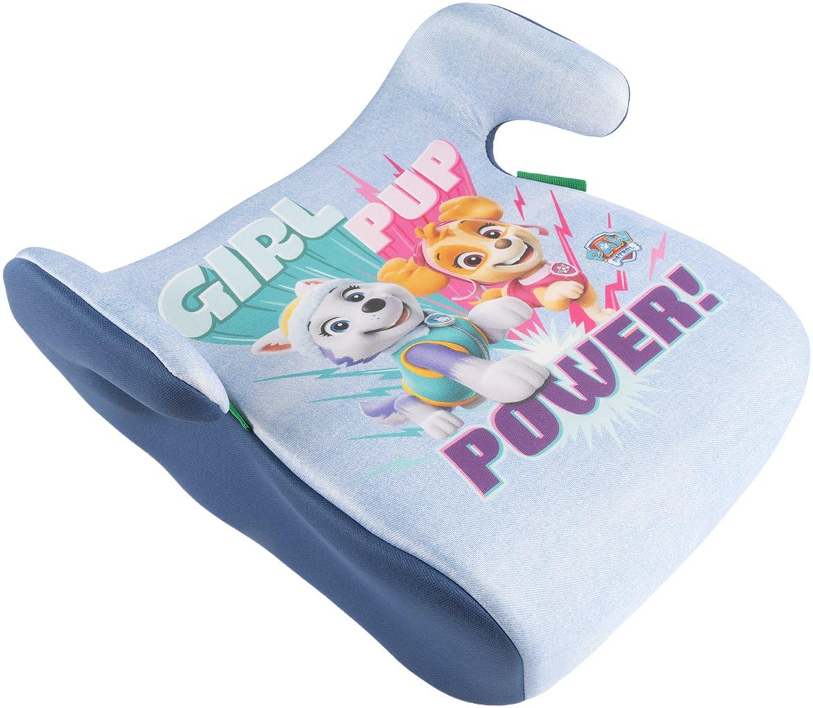 Tataway Asiento trasero infantil Paw Patrol Girl I-Size ECE R129, altura infantil 126-150 cm, 22-36 kg, 6-12 años, grupo 3, ligero y fácil de transportar, extraíble y lavable