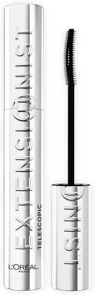 L’Oréal Paris Extensionist Mascara, Lengthening Mascara, Extension-like Length & Volume, For Sensitive Eyes, Clump-Free, Blackest Black WSH, 9.9 mL
