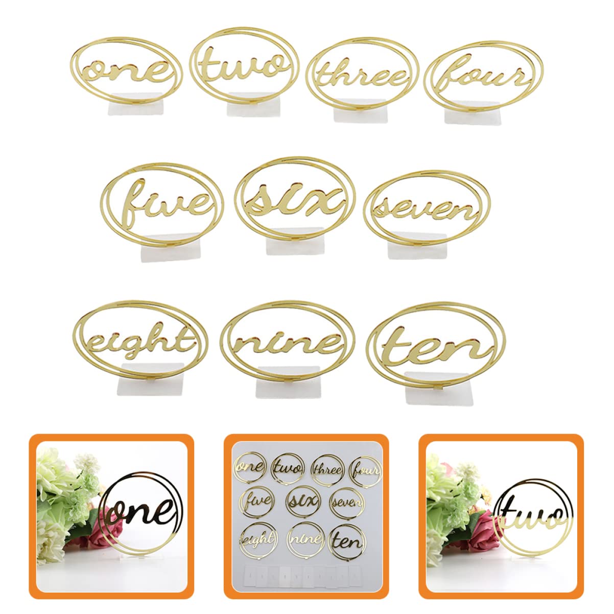 Abaodam 20pièces Numéros De Table Acrylique Rond Décoration Élégante Pour Mariages Avec Chiffres Anglais Accessoire Pratique Et Pour Événements Spéciaux