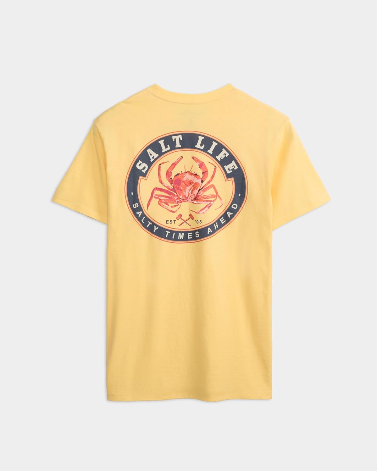 Salt Life Men's Buoyant Crab Short Sleeve Classic Fit Pocket Shirt