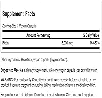 Vista 2 de Swanson Biotin Vitamin B7 5000 mcg 100 Capsules