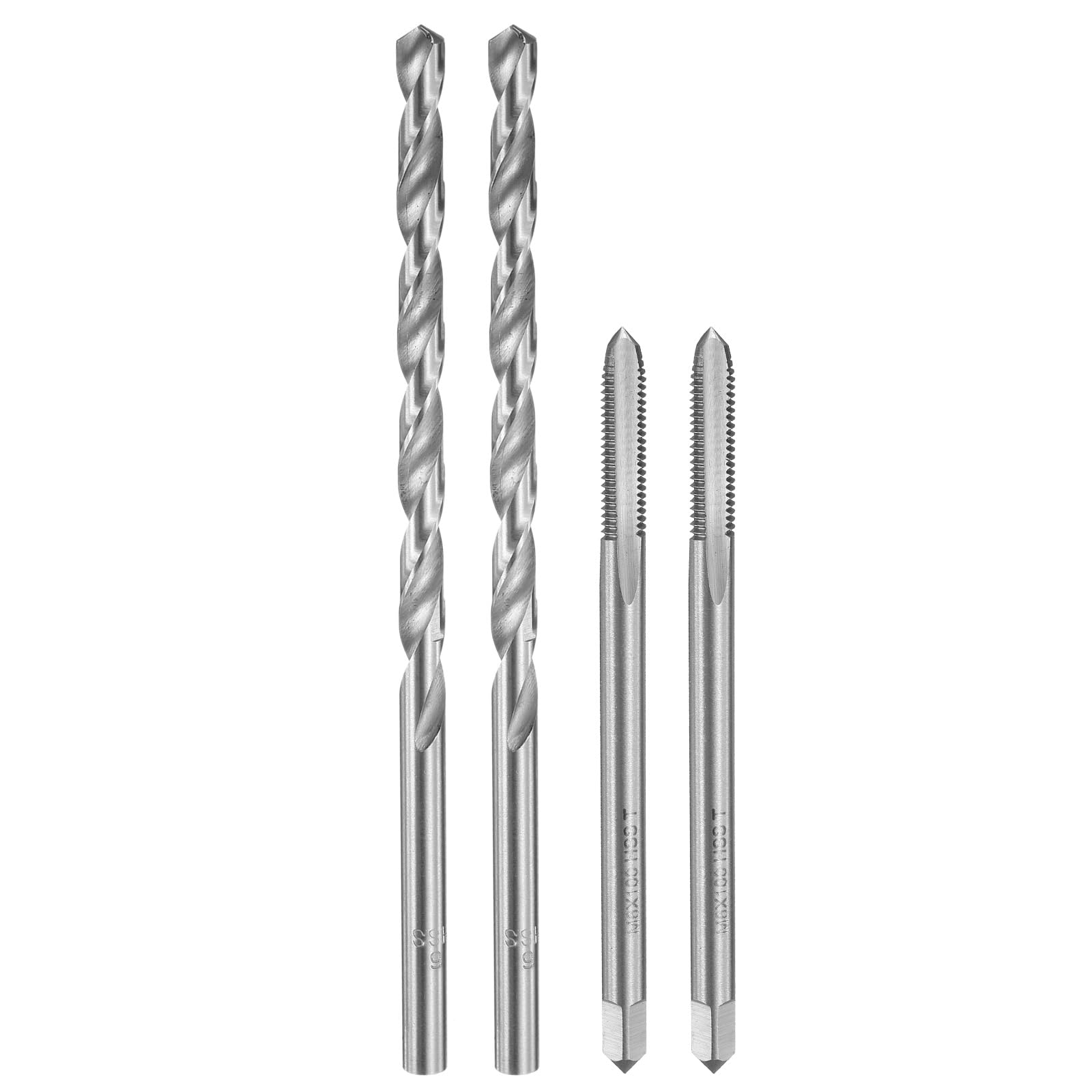 Tarauds et forets M6 extra longs uxcell HSS-6542 pour perçage et taraudage profond
