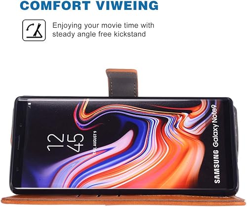 Miniatura 6 de Funda de piel sintética para Samsung Galaxy Note 9, funda tipo cartera con tapa, ranuras para tarjetas de crédito, protección de cuerpo completo,