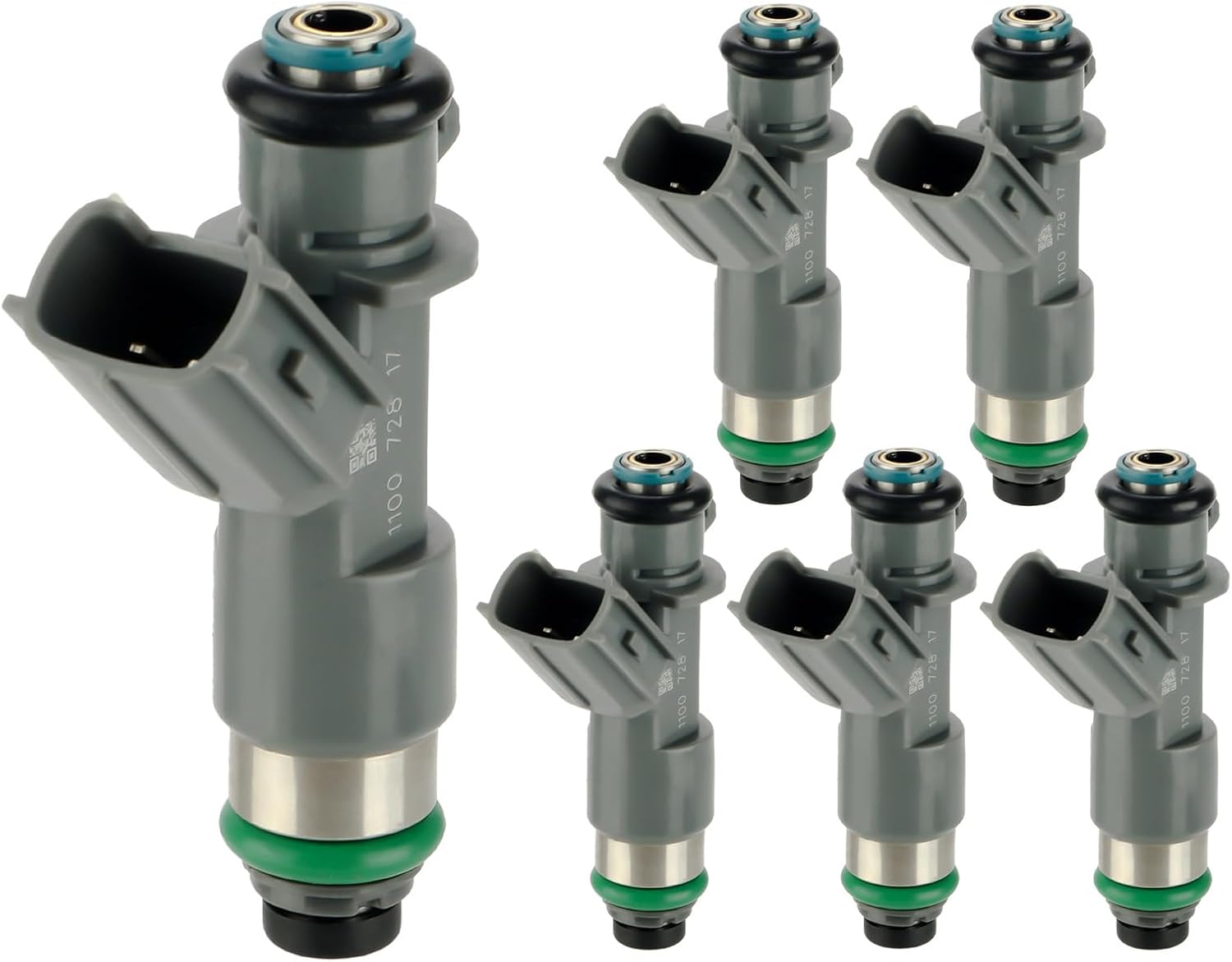 6-Pack Fuel Injectors Set | Compatible with Accord Crosstour Acura MDX RDX ZDX TL RL TSX 3.5L 3.7L| Replaces FJ982 155-0459 16450R70A01