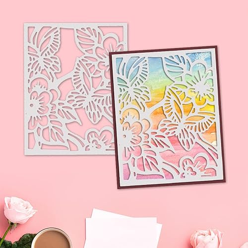 Miniatura 3 de 2 troqueles de hojas de marco para hacer tarjetas, papel de mariposa y flores, para álbumes de recortes en papel de liquidación, manualidades,