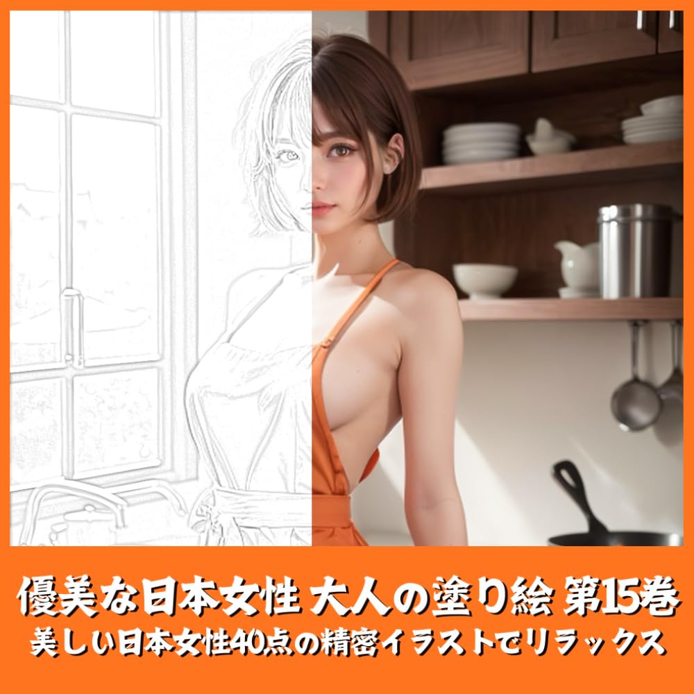 優美な日本女性 大人の塗り絵 第15巻　美しい日本女性の精密イラストでリラックス