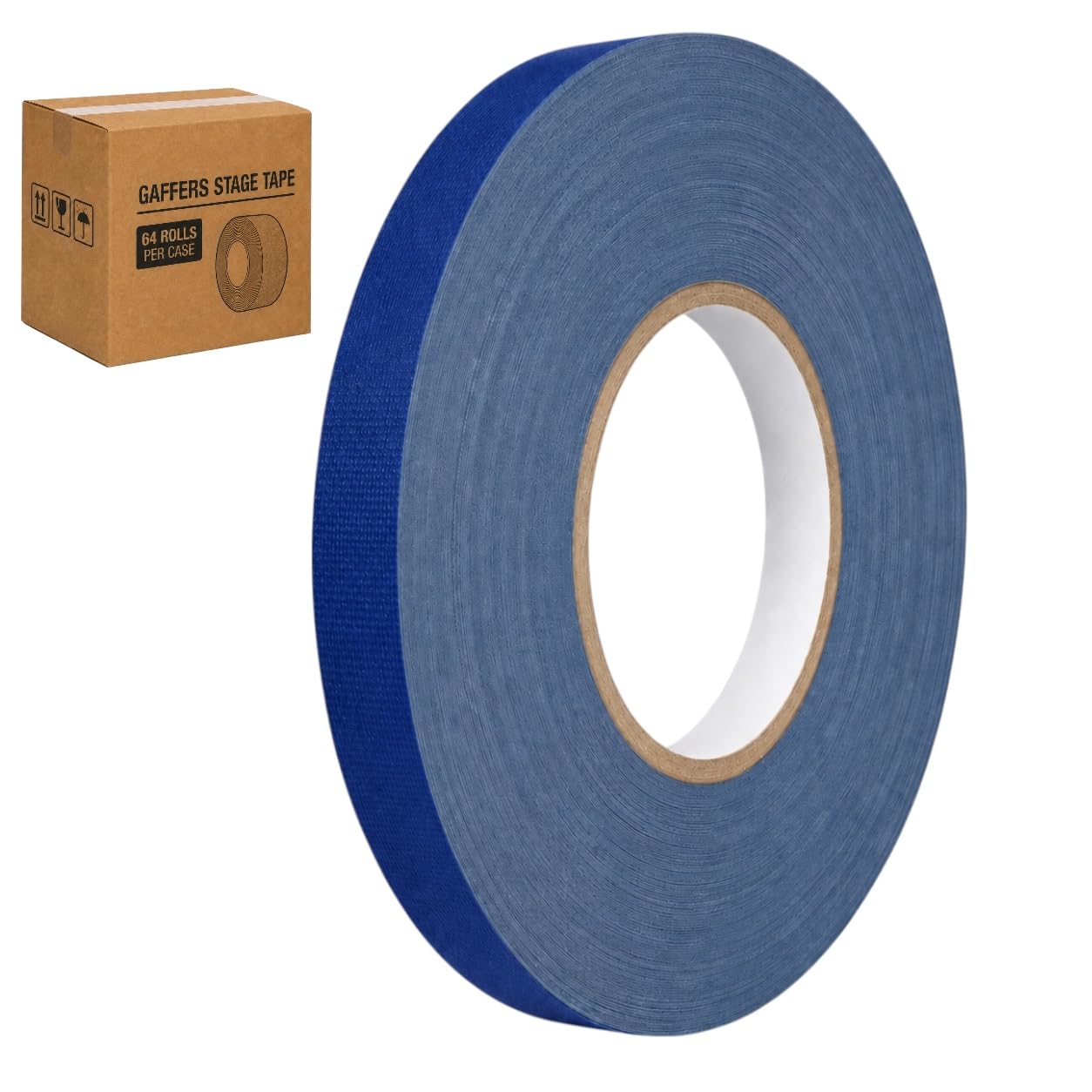 GGR Supplies CGT-80 Gaffers Stage Tape, Dark Blue, 3/4 in x 60 yd, 64-Pack