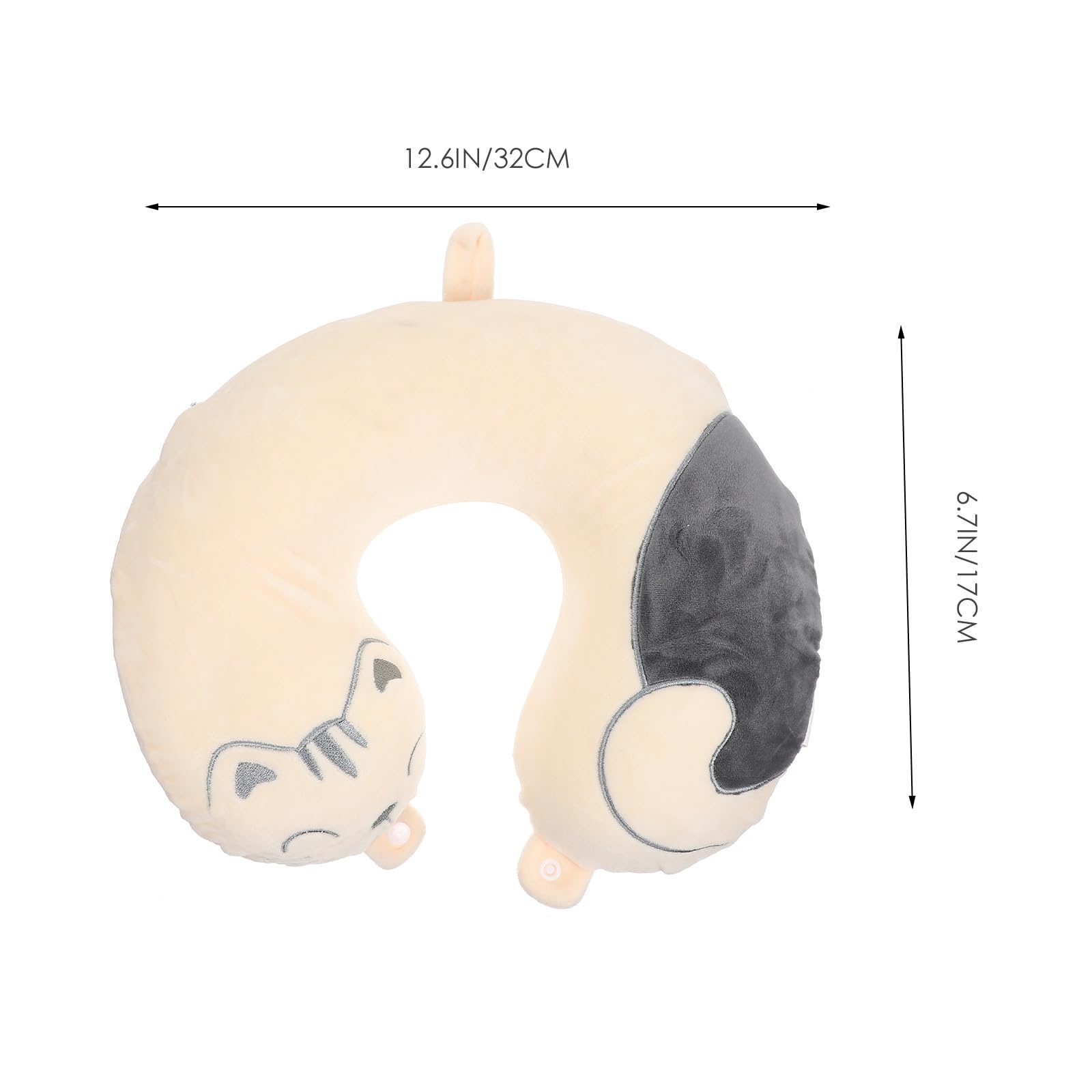 DOITOOL Almohada de Viaje en Forma de U para Oficina y Descanso, Soporte Cervical Diseño Ergonómico, Material de Algodón Blando y Tacto Cómodo para Siestas