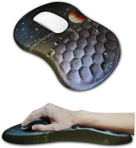 Alfombrilla de mouse ergonómica con diseño de masaje para aliviar el dolor, almohadillas de mouse para escritorio, espuma viscoelástica