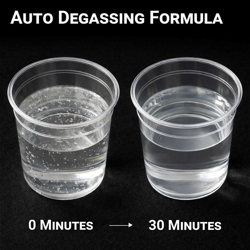 Miniatura 7 de Kit de resina epoxi de 64 onzas, transparente, antiamarilleo, sin burbujas, resina epoxi para arte, manualidades, fundición y pequeños proyectos de