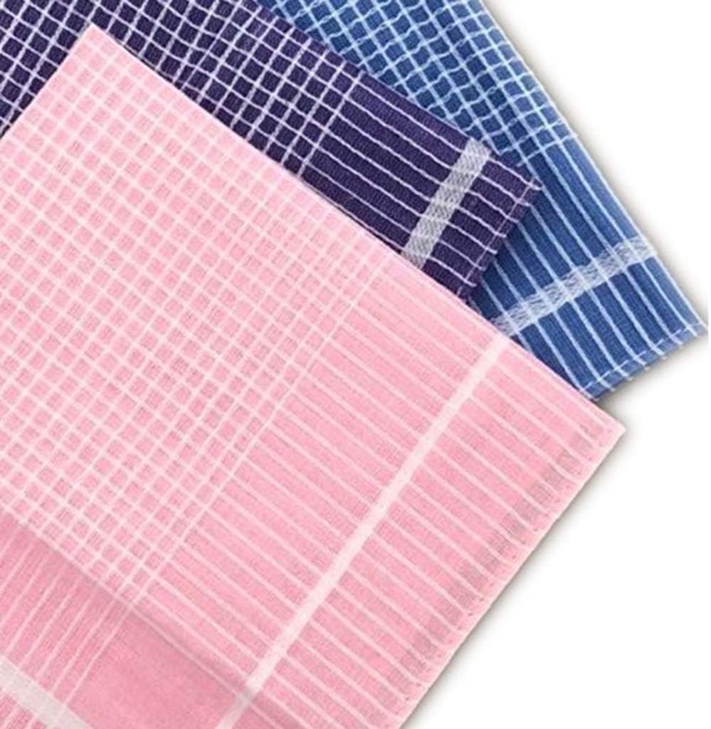 Generic 10x Fabric Handkerchiefs Checked Pattern Ladies Handkerchiefs