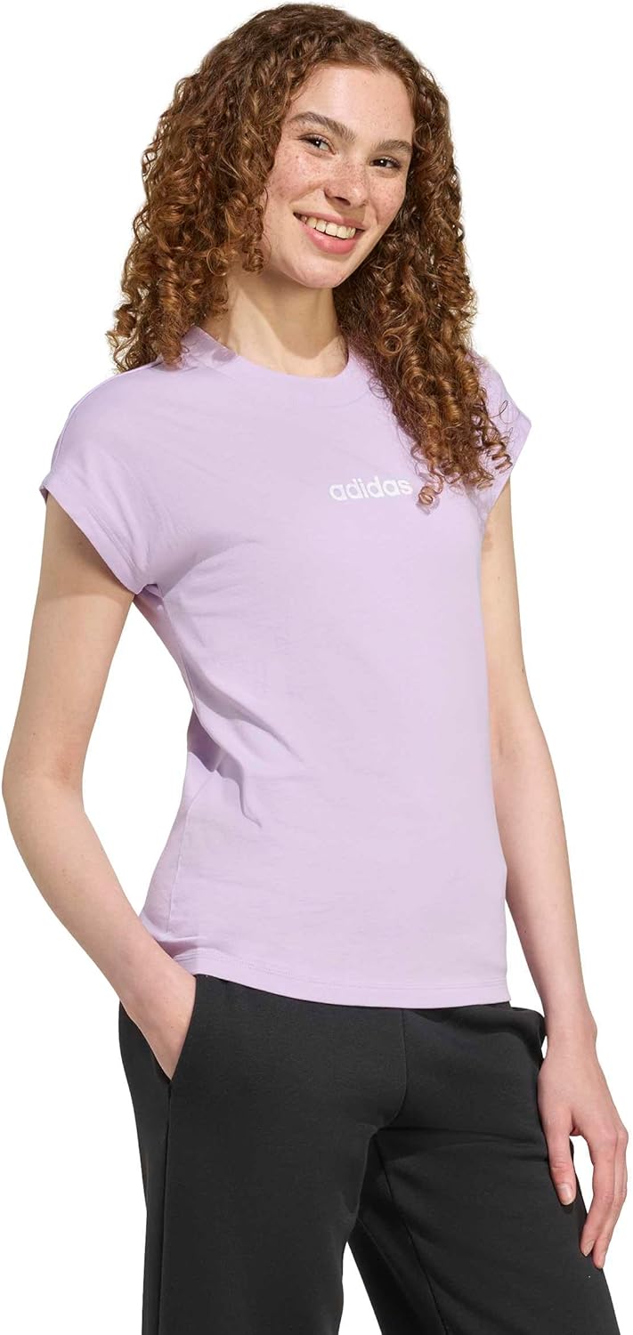 Adidas Womens Essentials Linear Cotton T-Shirt - Image 2