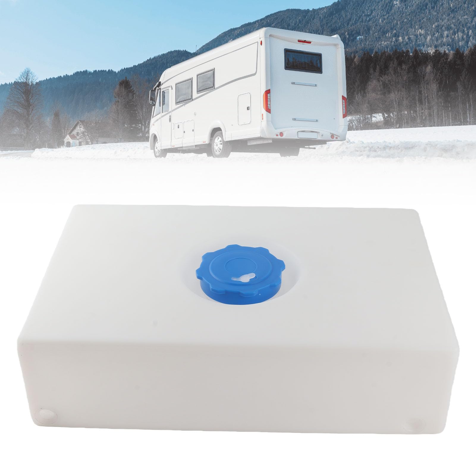 Fockety Tanque de Agua Dulce y Gris para RV, Tanque de Retención de Agua de 5 Galones para RV, Tanque de Retención de Residuos de RV para Campistas, Camión de Alimentos de Concesión, Barco