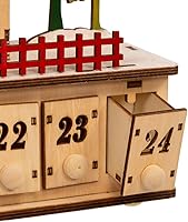 Vista 2 de Kurt Adler - Aldea navideña iluminada de 6.7 pulgadas con calendario de Adviento