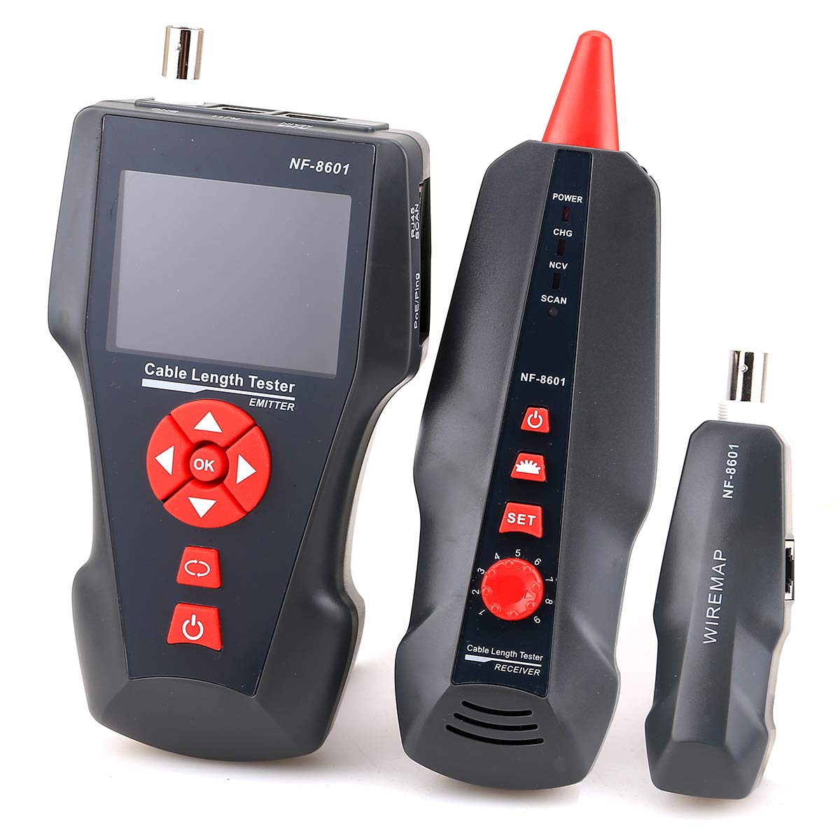 NF-8601 /NF-8601W Wielofunkcyjny tester kabli sieciowych LCD Tester długości kabla Tester punktów przerwania Wersja angielska KELUSHI (NF-8601)