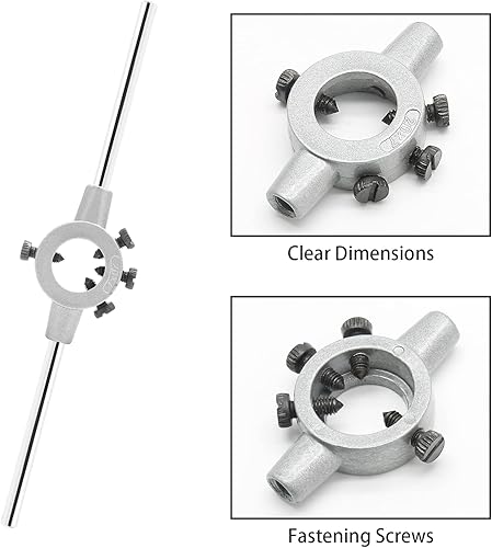 Miniatura 3 de Llave de mango redondo de 1-34 pulgadas1.772 in, mango de llave de troquel ajustable, mango de troquel de rosca resistente (métrico, M16-M20)