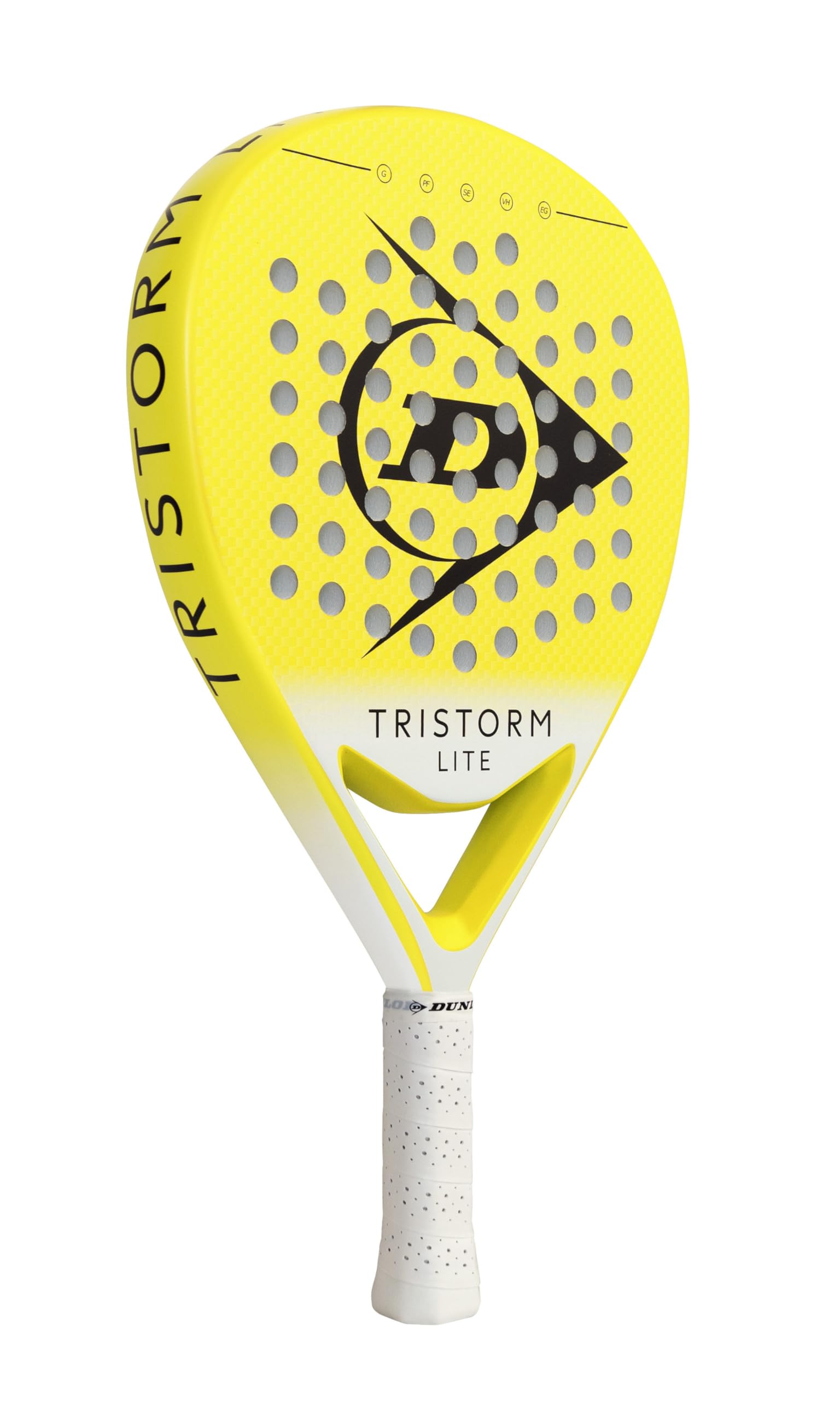 DUNLOP Padel Bat Tristorm Lite, Yellow, Light Yellow, Black, White
